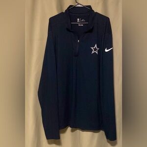 Nike Dri-Fit Dallas Cowboys NFL Team 1/4 Zip Up Lightweight Pullover Jacket XXL